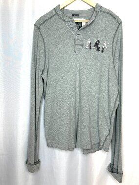 Vintage Abercrombie & Finch Mens Long Sleeve Shirt, 2XL Y2K Preppy Muscle Fit